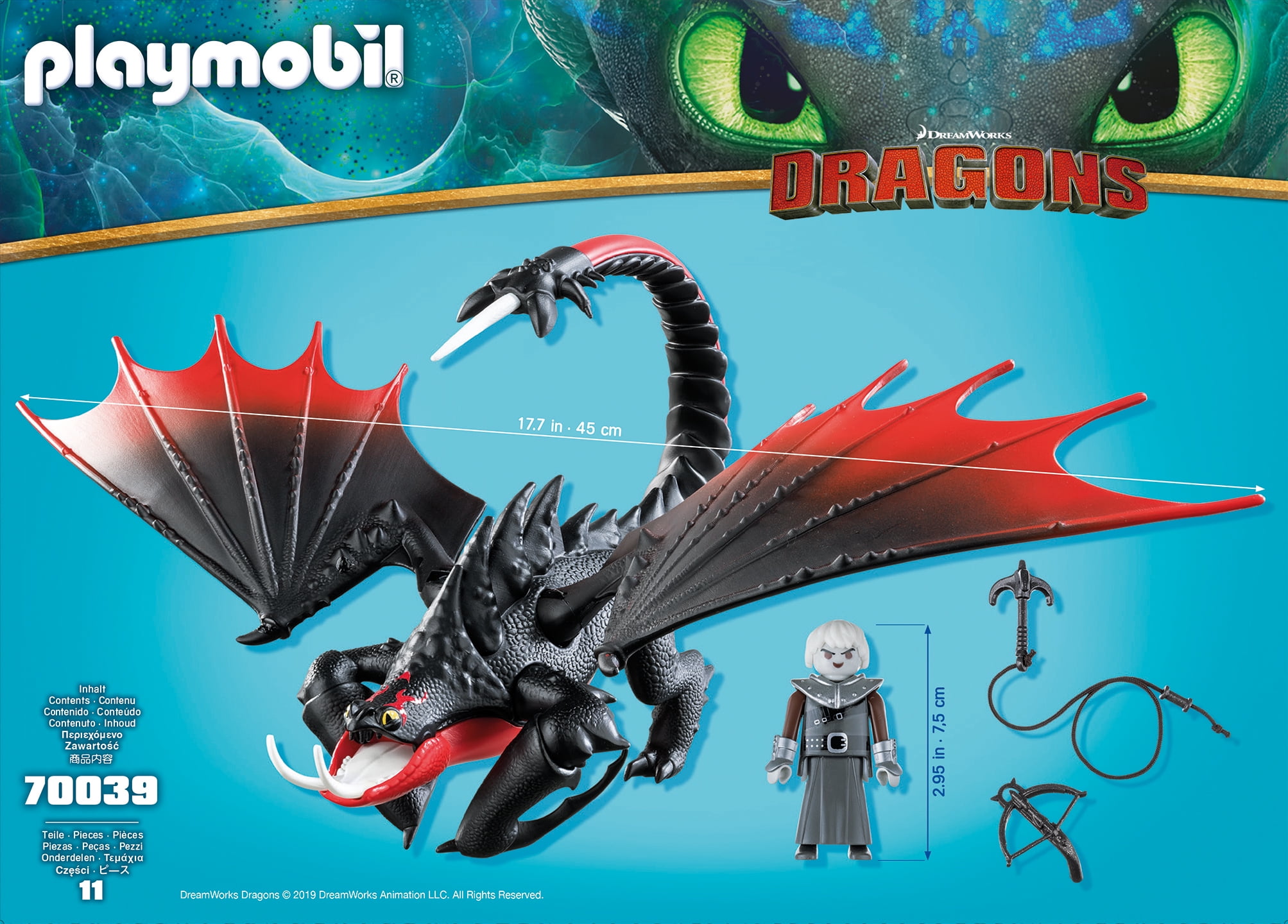 PLAYMOBIL How to Train Your Dragon III Deathgripper with Grimmel 