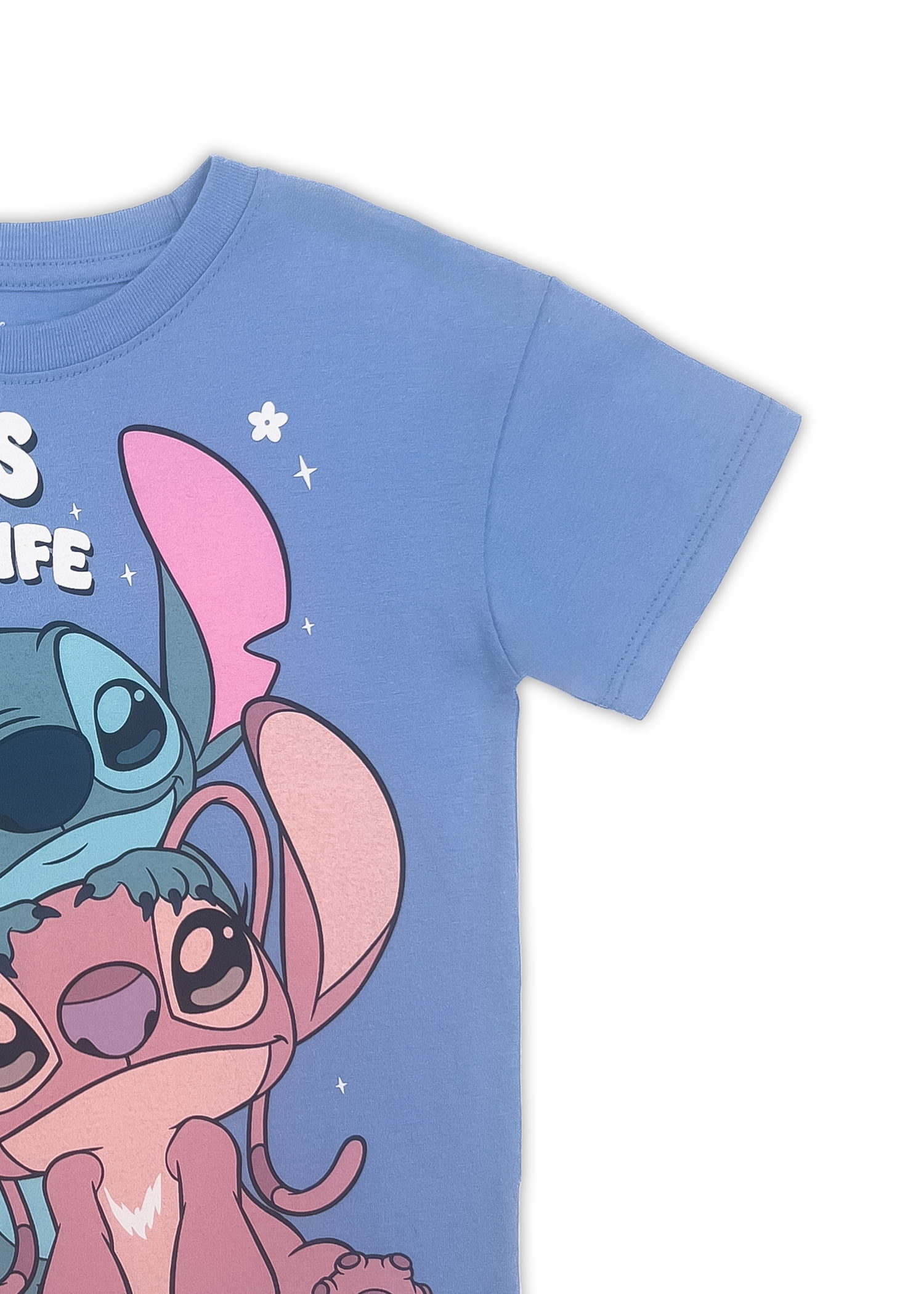 Disney Lilo and Stitch Toddler Graphic Crewneck Tee with Short Sleeves, Sizes 12M-5T