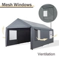 thumbnail image 3 of Abba Patio 12' x 20' Storage Shelter Tent, Outdoor Carport for Motorcycle, ATV, Bike or Garden Tools, Gray, 3 of 7
