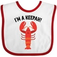 thumbnail image 3 of Inktastic Lobster Funny Im a Keepah Boys or Girls Baby Bib, 3 of 4