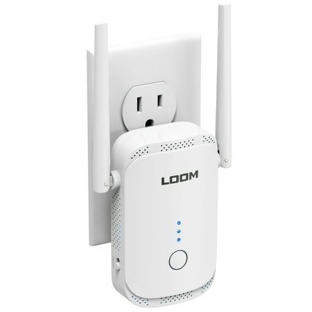 loom WiFi Range Extender Signal Booster up to 2640sq.ft-2022 release Wireless Internet Repeater, Long Range Amplifier with Ethernet Port, Access Point, 1-Tap Setup, Support Alexa, Support Only 2.4GHz