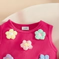 thumbnail image 4 of Ymyiu Teen Girls Trendy Stuff Clothes Newborn Baby Girl Clothes Infant Girl Outfits Short Sleeve Ruffle + Pants + Headband Set 2T 3T(Hot Pink, 2-3 Years), 4 of 7