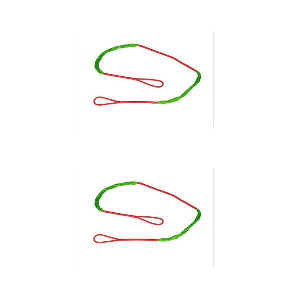 Eigraketly Accesorios de lazo CRS 004c de 26,5 pulgadas, ayuda de cuerda de Multicolor, ligero, de vuelo rápido, resistente a la abrasión, rojo y verde 2piezas
