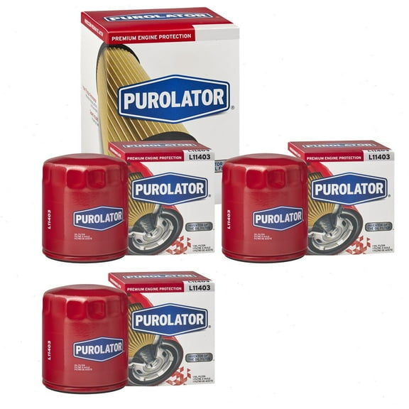 3 pc Purolator L11403 Engine Oil Filters for PTL10290 WL610290 Oil Change Lubricant Filters