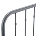 thumbnail image 3 of Modway Lennon Modern Farmhouse Metal Adjustable Headboard, Queen, Gray, 3 of 7