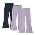 thumbnail image 2 of 3pc Girls Flare Leggings Kids Bell Bottoms High Waisted Boot Cut Yoga Dance Pants Multicolor 10Y, 2 of 9