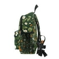 thumbnail image 4 of FORMRS School Backpack with Front Zippered Pocket 12" Student Travel Daypack, Green Flowers Pattern, 4 of 6