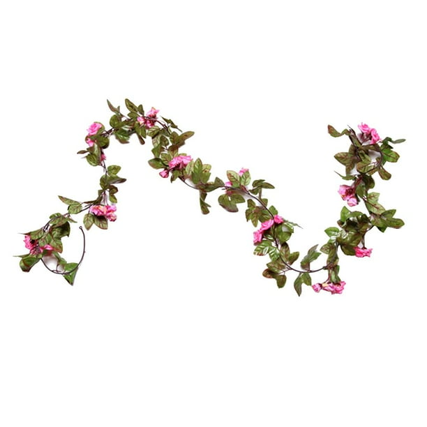 Simulación Flor Vid Flores Plantas de Flores Colgantes Artificiales Rosado