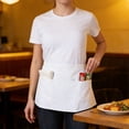 thumbnail image 4 of EDHITNR Water Resistant Waist Apron, Durable Server Half Apron with Pockets for Restaurant Kitchen in Colors, Adjustable Work Apron for Waitstaff, 4 of 6