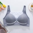 thumbnail image 4 of TrendVibe365 Nursing Bras for Breastfeeding Womens Breastfeeding Cotton Wirefree Push up Bralette Padded Button Front Adjustable Strap Corset Full Coverage Crop Cami Top Comfy Shapewear Blue S, 4 of 4