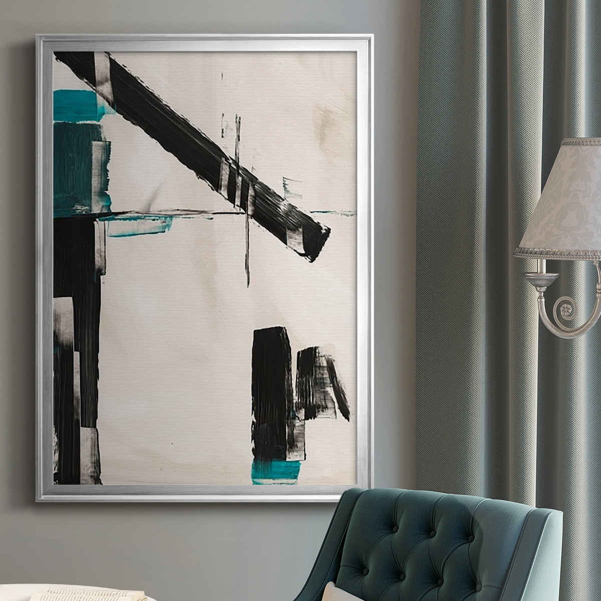 Geometry Notes III Premium Framed Print, in Gold, Black, or Silver - Ready to Hang
