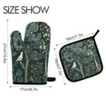 thumbnail image 2 of Yayeee Oven Mitts and Pot Holder Set of 2 Heat Resistant Kitchen Gloves Baking Hot Pad, Floral Forest Scene, 2 of 5