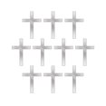 thumbnail image 3 of 10Pcs Acrylic Cross Cake Topper Cross Cake Decoration Durable Lightweight Creative DIY Cake Supplies for Anniversary Holidays Silver, 3 of 9