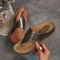 thumbnail image 2 of ibiyuan Wide Flip Flops for Women Thong Sandals Non- Tpr Sole Slippers Women Lightweight Orthofeet Shoes for Women Beach Casual Wear, 2 of 9