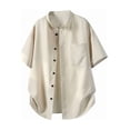 thumbnail image 5 of hotojiny Men's 2 Piece Shorts Set Oversized Button down Shirt and Wide Leg Shorts Casual Clothing Plus Size Matching Outfits(White,X-Large), 5 of 6