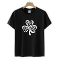thumbnail image 2 of Patlollav Womens St. Patrick's Shamrock Print T-Shirt Tops Short Sleeve Crew Neck Shirt, 2 of 6