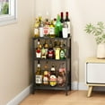 thumbnail image 3 of X-cosrack End Table,3 Tier Industrial Side Table,Wood & Metal Frame Nightstand Storage Shelf for Living Room Office Hallway(Black), 3 of 11