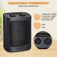 thumbnail image 4 of LELINTA Space Heater for Indoor Use, Portable Electric Heaters Safe and Quiet Ceramic Heater Fan, Heat Up 200 Square Feet for Indoor Use, Black, 4 of 7