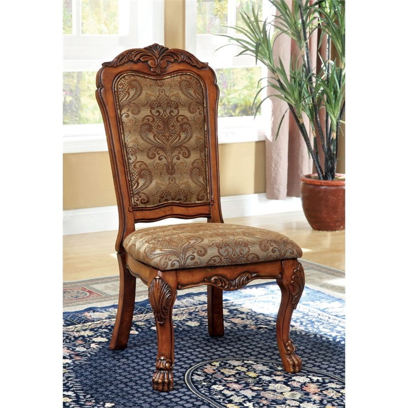 Furniture Of America Douglas Fabric, Antique Solid Oak Dining Room Chairs