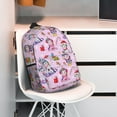 thumbnail image 3 of Goofa Christmas Unicorns Pattern Lightweight Student Backpack for School, Water-Resistant, Adjustable Straps, Fits 15" Laptop, Multiple Pockets for Books, Accessories, 3 of 3