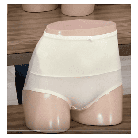 Carol Wior Single Pack Microfiber Belly Band Shapewear Brief, Ivory, Small