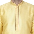 thumbnail image 3 of SKAVIJ Kurta Pyjama for Men 2-Piece Indian Traditional Party Dress Gold XL, 3 of 6