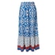 thumbnail image 3 of Gibobby faldas largas de mujer casuales Falda larga de flores bohemias para mujer, cintura alta elástica con bolsillos y cinturón, falda larga, falda plisada, falda de playa,(Azul, M), 3 of 5