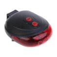 thumbnail image 4 of 2 Laser + 5-LED Bike Bicycle Cycling Taillight Warning Lamp Flashing Alarm Light, 4 of 5