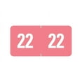 thumbnail image 5 of Yearly End Tab File Folder Labels 22, 0.5 x 1, Pink, 25/Sheet, 10/Sheets per Resealable Pegboard Display Pack, 250/Pack, 5 of 5