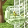 thumbnail image 2 of AuroraX Automatic Bird Shower Bath Hanging Bird Bath for Cage Leak-Proof Durability Waterproof Quick-Dry Bird Cage Accessories Green National Dog Day International Cat Day, 2 of 6