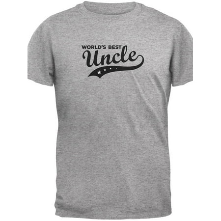 World's Best Uncle Heather Grey Adult T-Shirt (Best Uncle In The World)