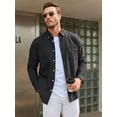 thumbnail image 3 of sogami Men's Casual Oxford Long Sleeve Shirt Button Down Collar Cotton Shirt, 3 of 7