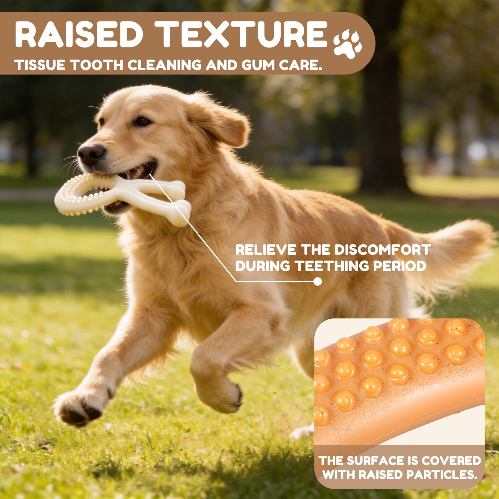 2 Pack Durable Dog Chew Toy for Aggressive Chewers Indestructible Nylon Bone Dental Care Teeth Cleaning Chew Toy for Small Medium and Large Dogs Keep Them Busy Irresistible Beef Flavor
