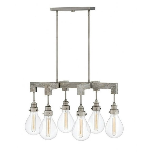 Hinkley Lighting - Denton - 6 Light Medium Linear Chandelier in