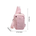 thumbnail image 3 of Bolso cruzado de nailon para mujer con correa ajustable, riñonera ligera para viajes al aire libre y uso diario, negro, azul, rosa, blanco, 3 of 6