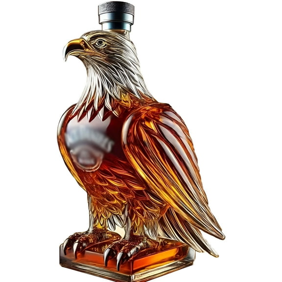 ACDANC Unique Eagle Glass Decanter, Funny Bottle for Men, Dad, Husband | Decanter Set for Home Bar Decoration Gifts