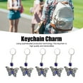 thumbnail image 6 of 5Pcs Key Chains for Car Key, Butterfly Keychain, Vintage Durable Metal Lucky Evil Eye Diamond Pendant Devil Amulet for Decorating Keys and Purse, Blue, 6 of 7