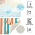 thumbnail image 3 of Yayeee Bath Rug for Bathroom Floor Non Slip Rectangle Fluffy Soft Absorbent Mat, 16"x24", Simple Nautical Pattern, 3 of 7