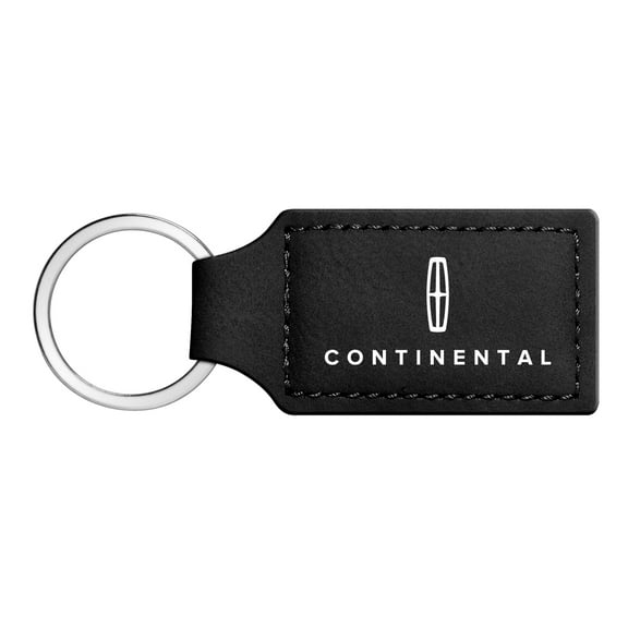 Lincoln Continental Rectangular Black Leatherette Key Chain