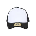 thumbnail image 2 of TopHeadwear Low Profile Trucker Foam Mesh Hat, White/Black, 2 of 2