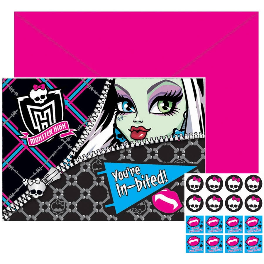Monster High Invitations, 8pk