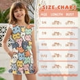 thumbnail image 6 of ZIATUBLES Cartoon Cat Print Girls Summer Playsuit Button Front One-Piece Short Jumpsuit Ruffle Trim Big Kids Casual Romper with Pockets for 13-14 Y, 6 of 6