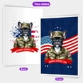 thumbnail image 2 of Happy Father's Day Honoring Veterans French Bulldog in Army Uniform 5x7in Folded Greeting Card Dog Lover Gifts Single Note Card with Envelope - 13007, 2 of 5