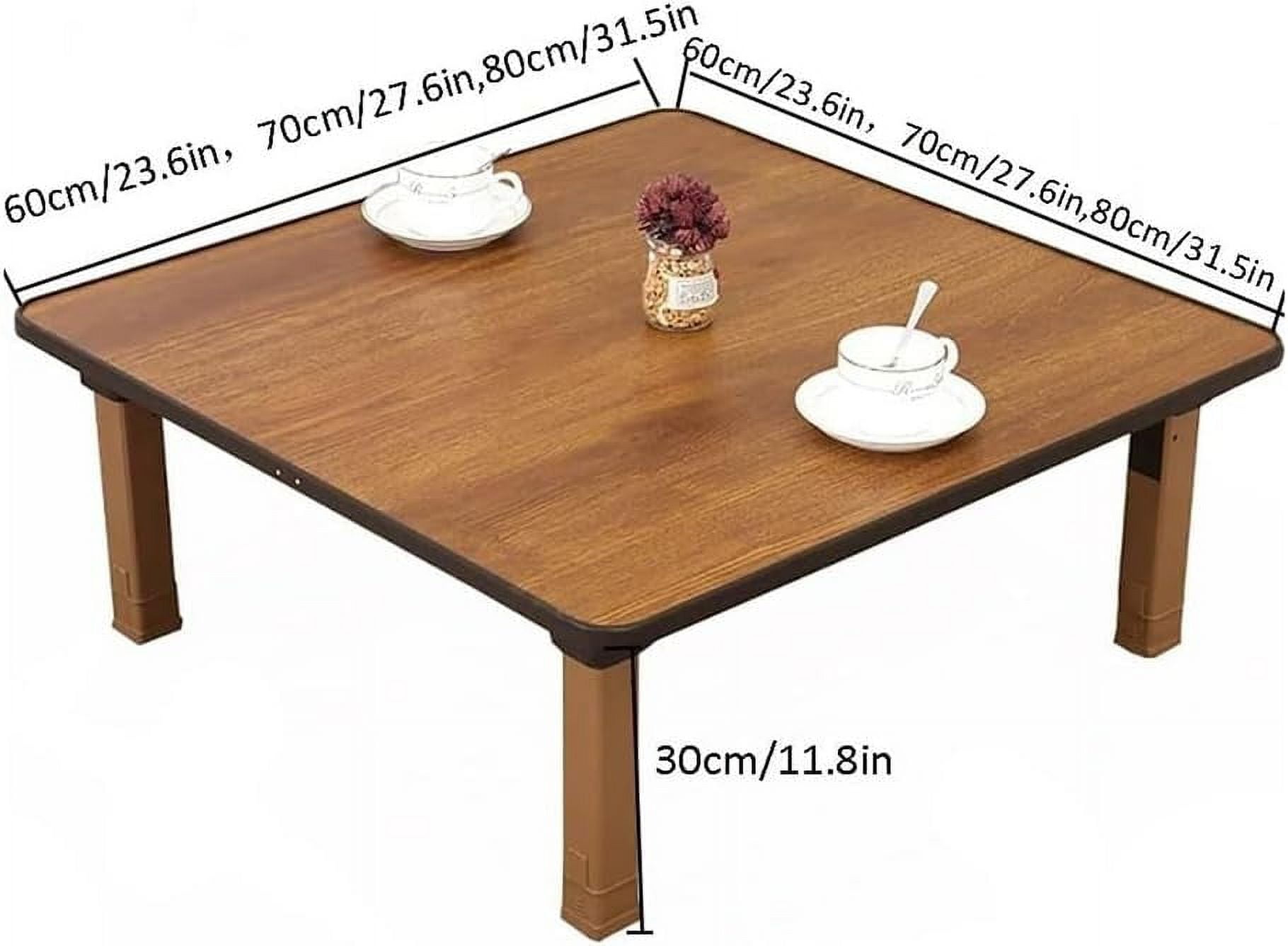 Japanese-Style Square Folding Tea Coffee Table, Low Table, Dining