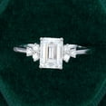 thumbnail image 5 of Silvago Jewel White Gold Plated 14K Diamond Ring - Emerald Cut Excellent 1.9 Ct Diamond Ring For Women's - Emerald Solitaire with Round Accent Diamond Rings for Women's - Multi-Stone Rings, 5 of 9