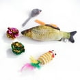 thumbnail image 4 of 15 Pcs Jouets pour Chatons Assortiments Canne à Pêche Rétractable à l'Herbe à Chat, 4 of 8