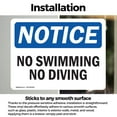 thumbnail image 3 of (2 Pack) No Swimming No Diving OSHA Notice Sign 5 Inch X 3.5 Inch Vinyl Label Decal Sticker Weather Resistant, UV Protected for Workplace, Business, and Construction Site, Made in the, 3 of 7