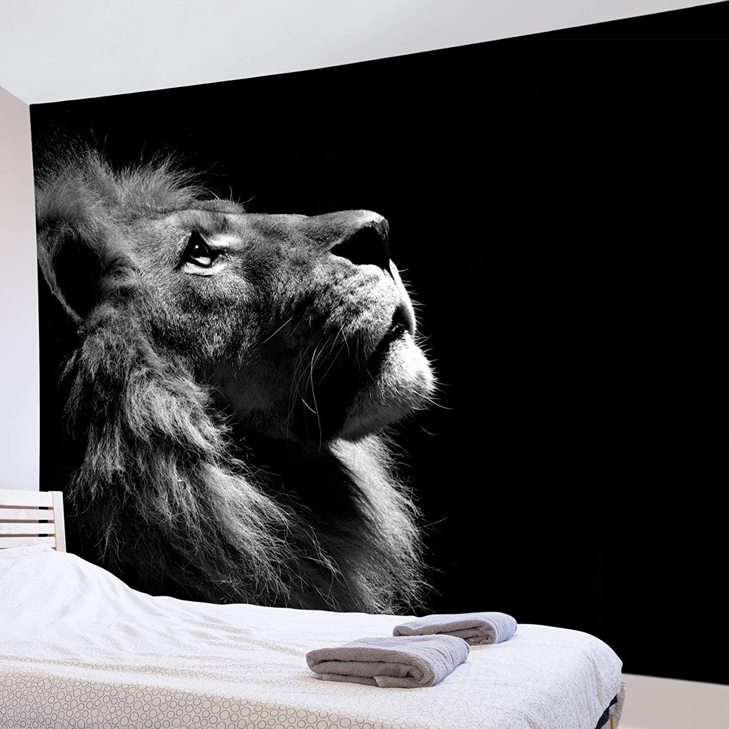 Animal Africa Lion in Grass Wall Hanging Room Tapestry Bedspread Dorm Home Decor 