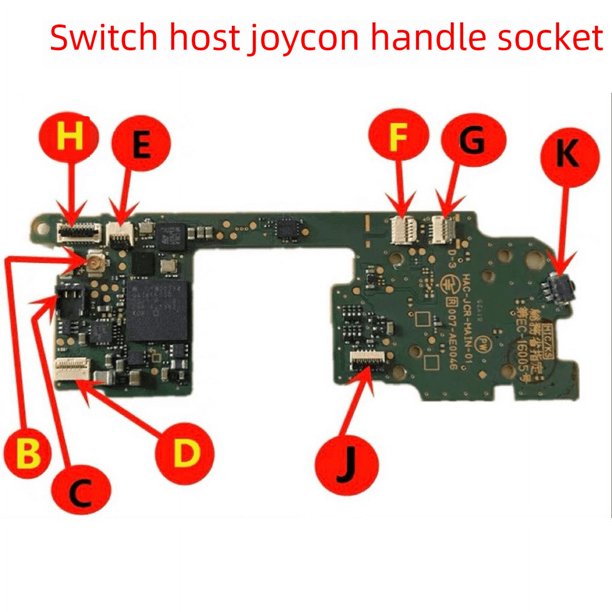 Adecuado para el botón SWITCH, reparación de la placa base, enchufe L, mango ZR, cable NS, conector de conexión de balancín deslizante, asiento SLSR