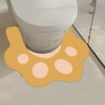 thumbnail image 5 of Shrysg Purr-fectly Adorable: Cat Paw Print Toilet Rug | U-Shaped Design for Optimal Coverage | Waterproof & Stain-Resistant | Non-Slip Bath Mat | Ideal for Toilet Flooring,22x20 Inch（yellow）, 5 of 7